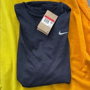 Nike Charcoal Tee with White Swoosh